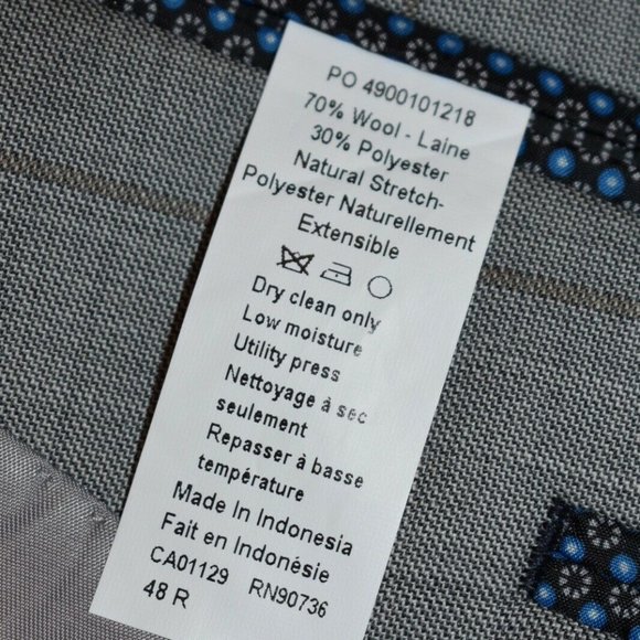 $750 NWT 48R Lauren Ralph Lauren Gray 3 PIECE SUIT - Picture 11 of 11